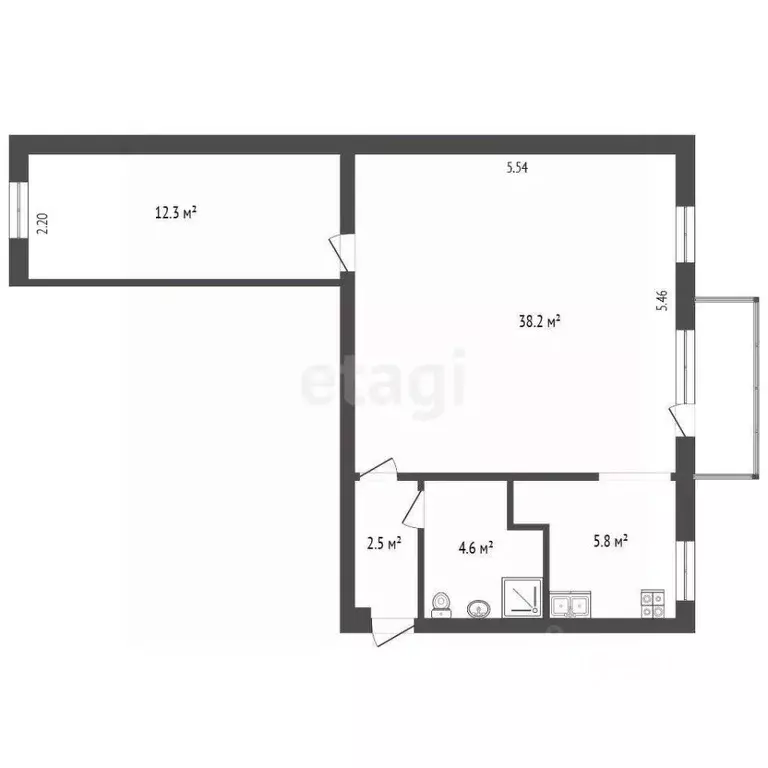 2-к кв. Крым, Ялта ул. Красных Партизан, 9 (60.0 м) - Фото 2