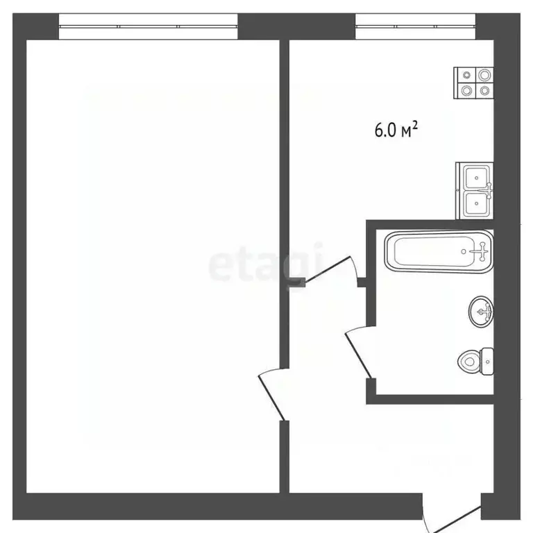 1-к кв. Ростовская область, Ростов-на-Дону ул. Гаккеля, 3/3 (30.6 м) - Фото 1