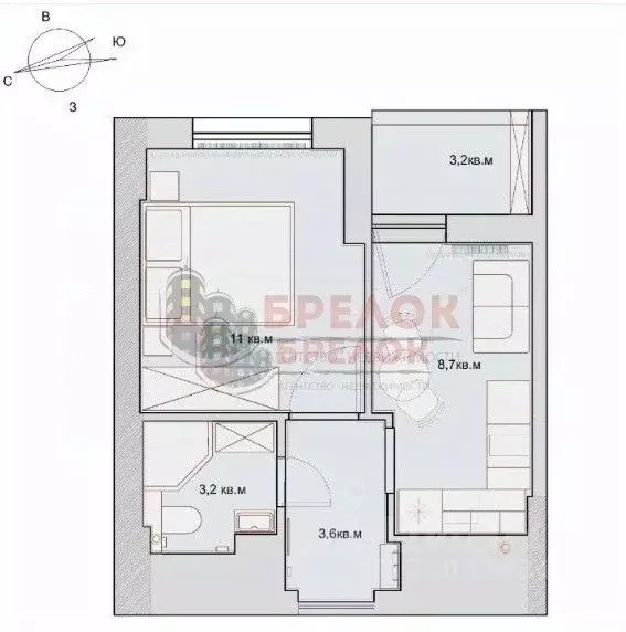 1-к кв. Ростовская область, Ростов-на-Дону Северный мкр, бул. ... - Фото 2