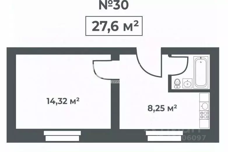 1-к кв. Челябинская область, Чебаркульский муниципальный округ, д. ... - Фото 2