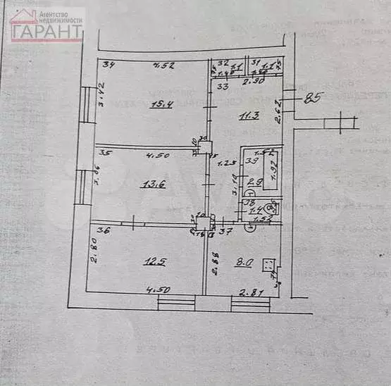 3-к. квартира, 67,3 м, 5/5 эт. - Фото 0