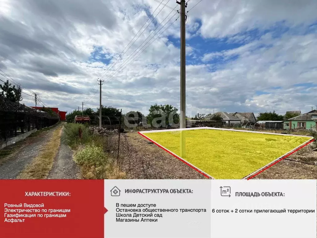Участок в Крым, Симферопольский район, с. Доброе ул. Тракторная (6.0 ... - Фото 1