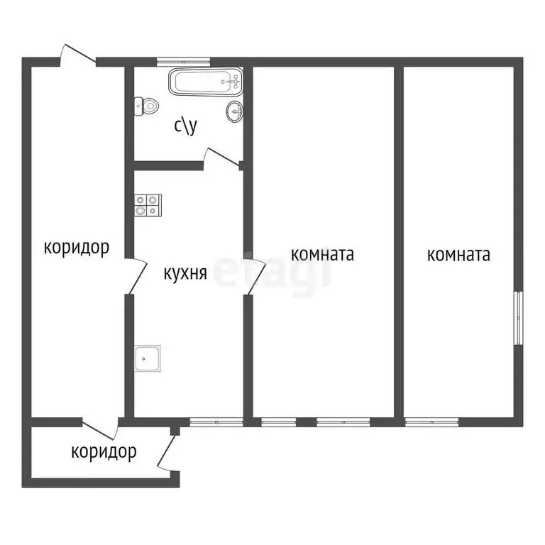 Дом в Тульская область, Воловский округ, деревня Костомаровка (50.6 м) - Фото 1