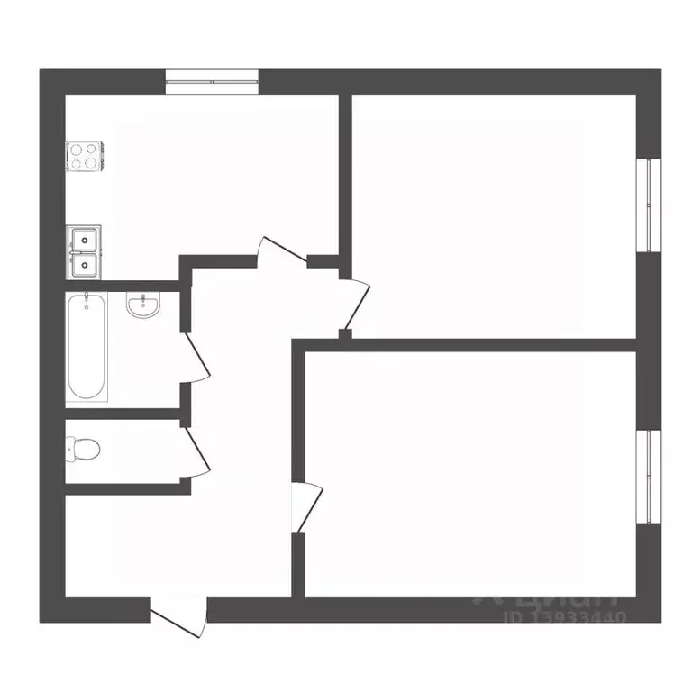 2-к кв. Тюменская область, Тюмень Солнечный проезд, 5 (39.7 м) - Фото 1