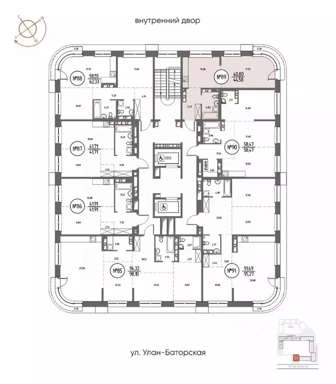 1-к кв. Иркутская область, Иркутск Макс жилой комплекс (44.58 м) - Фото 2
