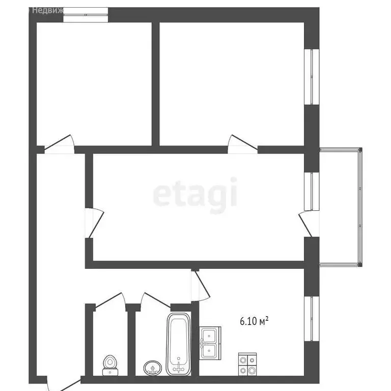 3-комнатная квартира: Вологда, улица Дзержинского, 29 (50 м) - Фото 0