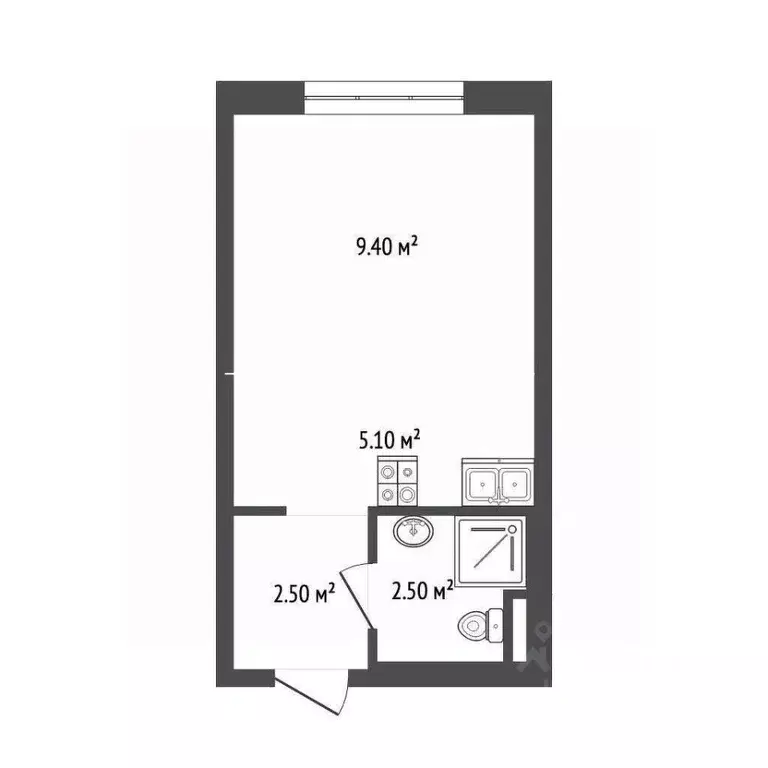 Студия Москва ул. Трехполье, 6к1 (19.5 м) - Фото 2