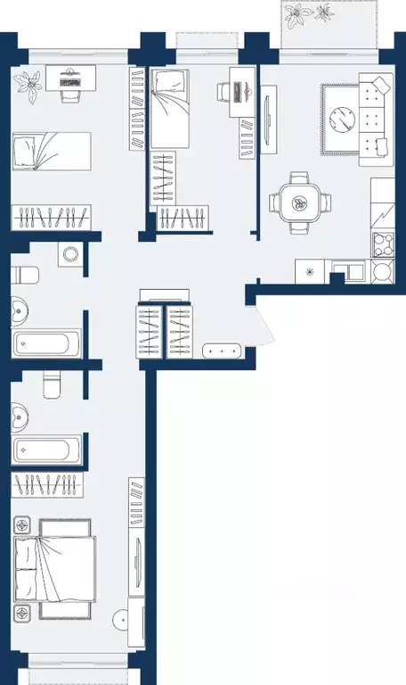 3-к кв. Дагестан, Махачкала Ипподром мкр,  (78.79 м) - Фото 1