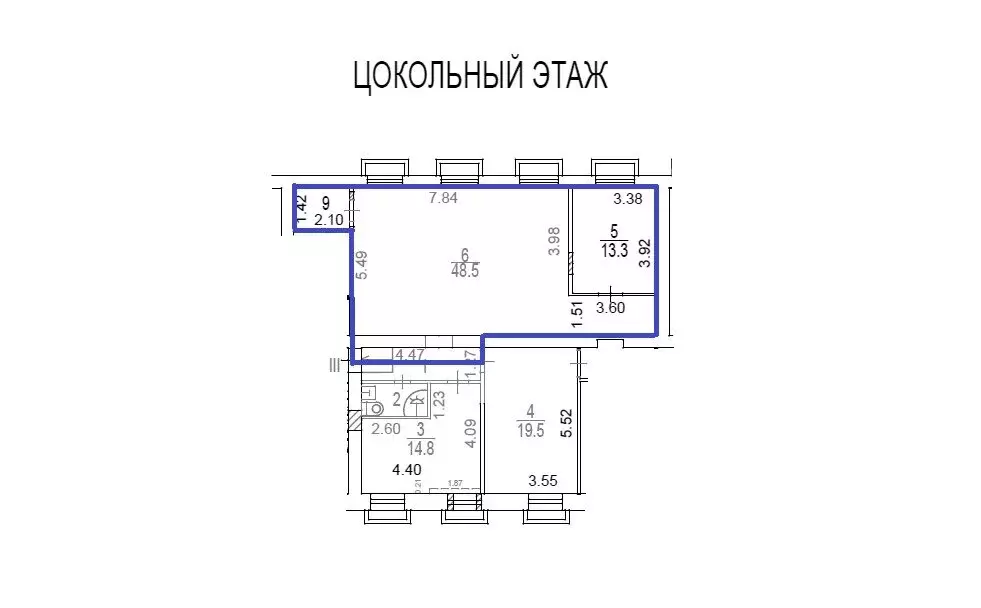 Помещение свободного назначения (67.5 м) - Фото 1