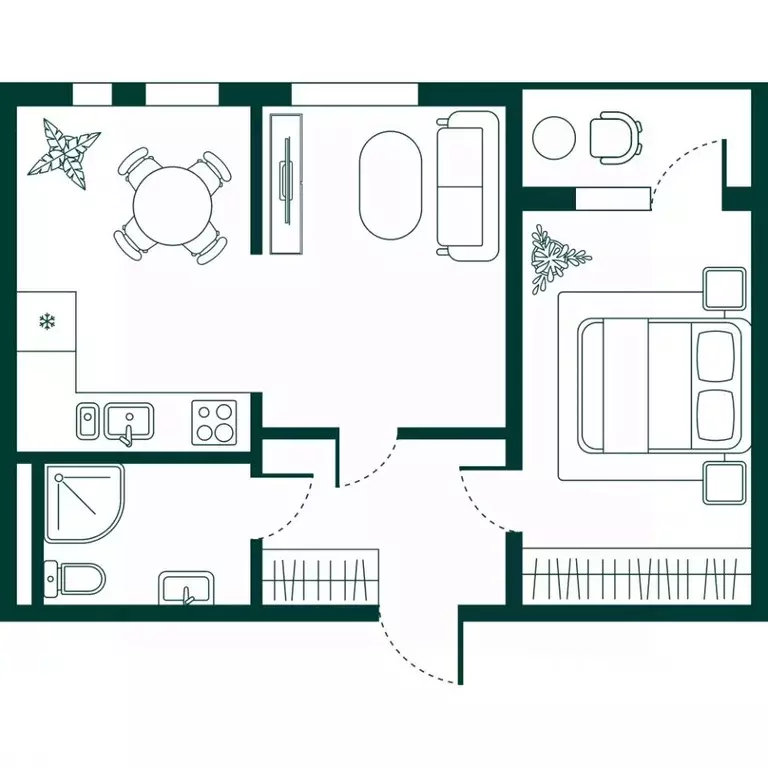 1-к кв. Дагестан, Дербент Новая История жилой комплекс (47.72 м) - Фото 1