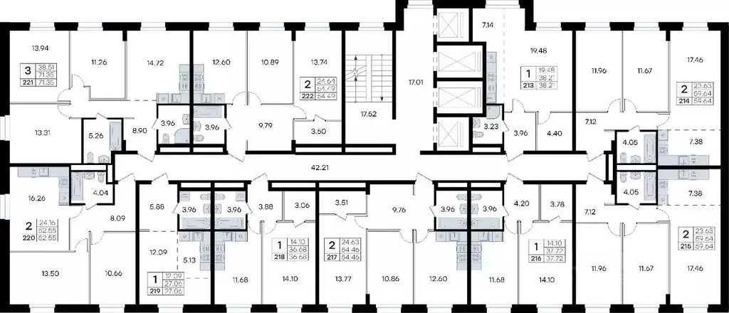 2-к кв. Приморский край, Владивосток ул. Тухачевского, 80 (59.64 м) - Фото 1
