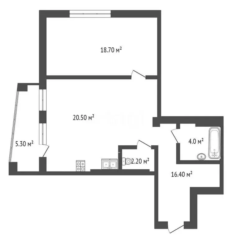1-комнатная квартира: Омск, улица Демьяна Бедного, 67/1 (38 м) - Фото 1