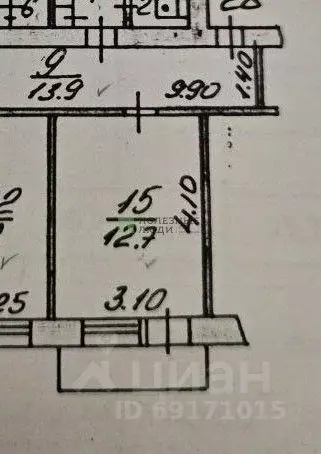 Комната Орловская область, Орел Наугорское ш., 13 (12.7 м) - Фото 1