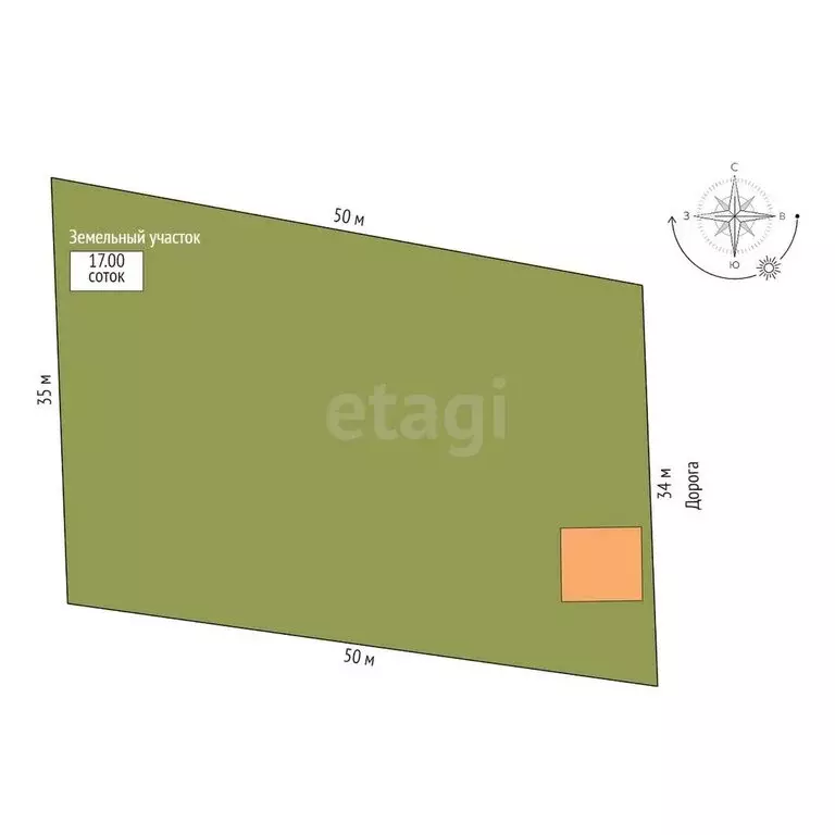 Дом в деревня Фадюшина, Набережная улица (33.5 м) - Фото 1