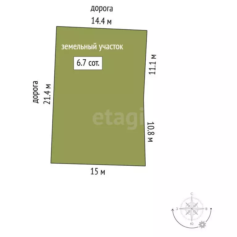 Участок в Омск, улица Герцена (6.8 м) - Фото 1