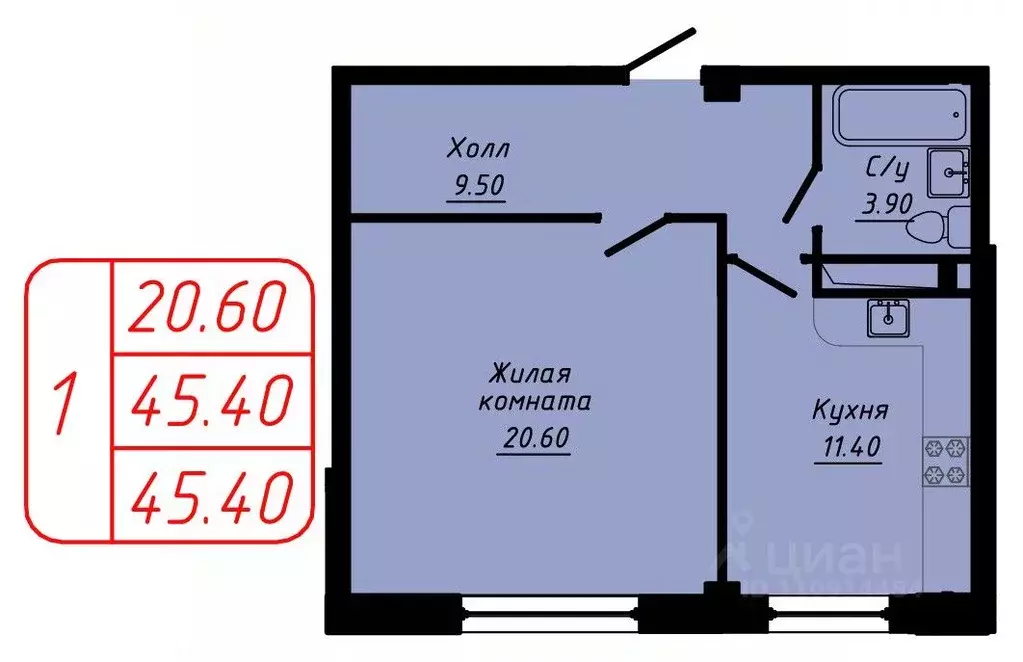 1-к кв. Ставропольский край, Кисловодск  (45.4 м) - Фото 0