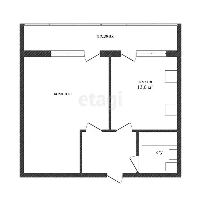 1-комнатная квартира: Воронеж, улица Миронова, 43 (42 м) - Фото 2