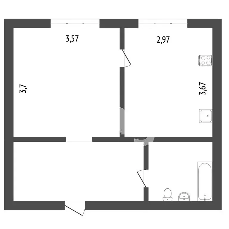 1к в -комнатной квартире ( м) - Фото 1