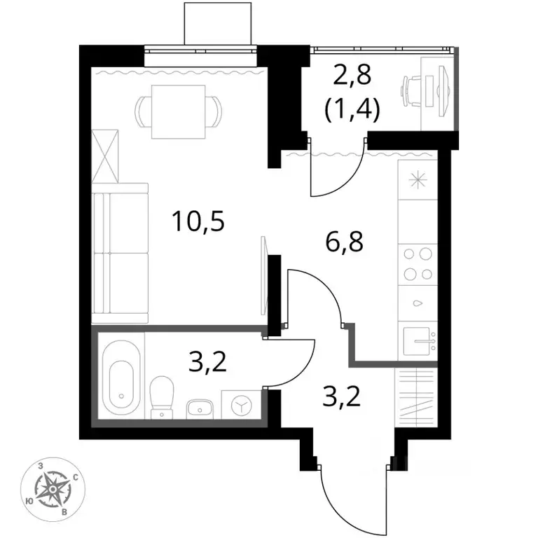 Студия Московская область, Ленинский городской округ, пос. Ленинский ... - Фото 2