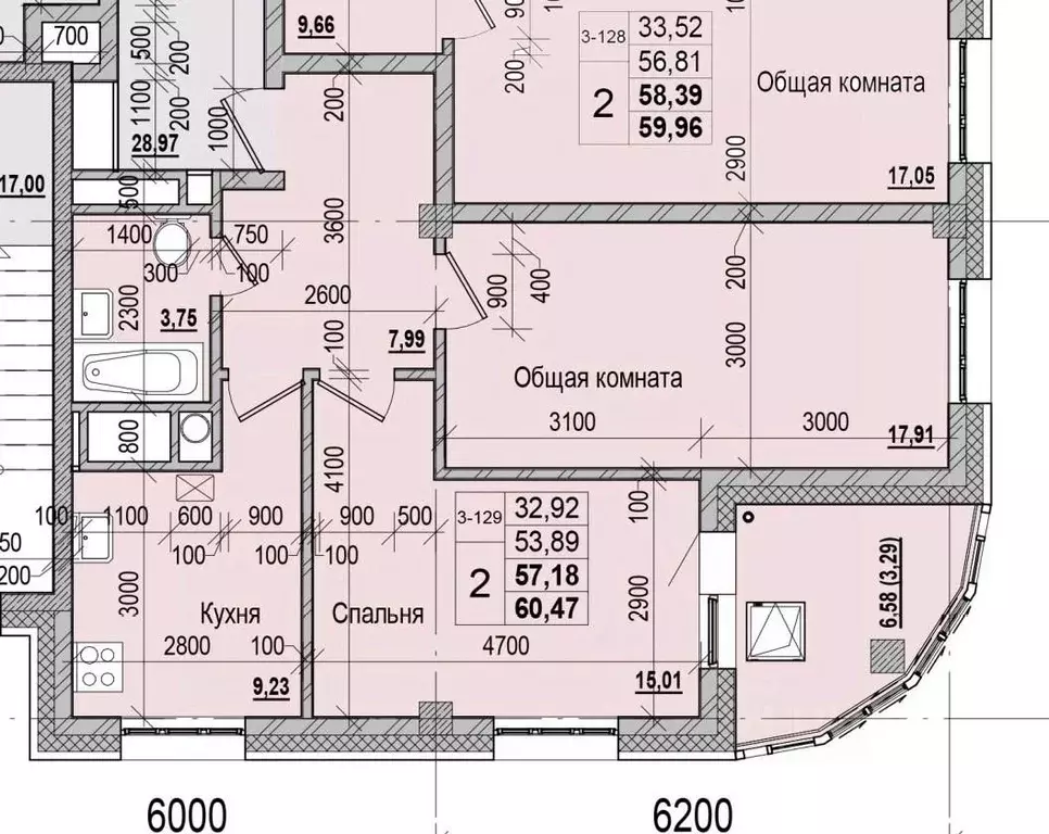 2-к кв. Саха (Якутия), Якутск ул. Чкалова, 47 (57.18 м) - Фото 1