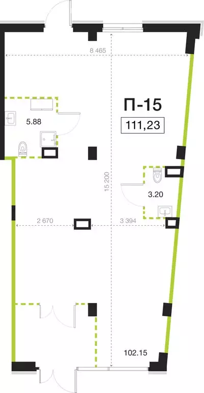 Помещение свободного назначения (111.23 м) - Фото 1