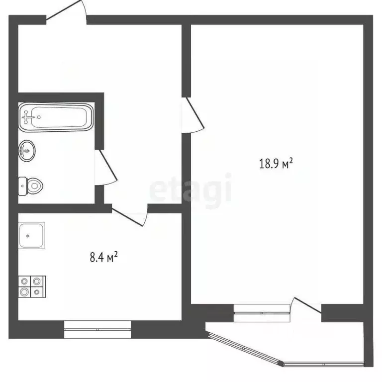 1-к кв. Москва Люблинская ул., 124 (40.0 м) - Фото 1