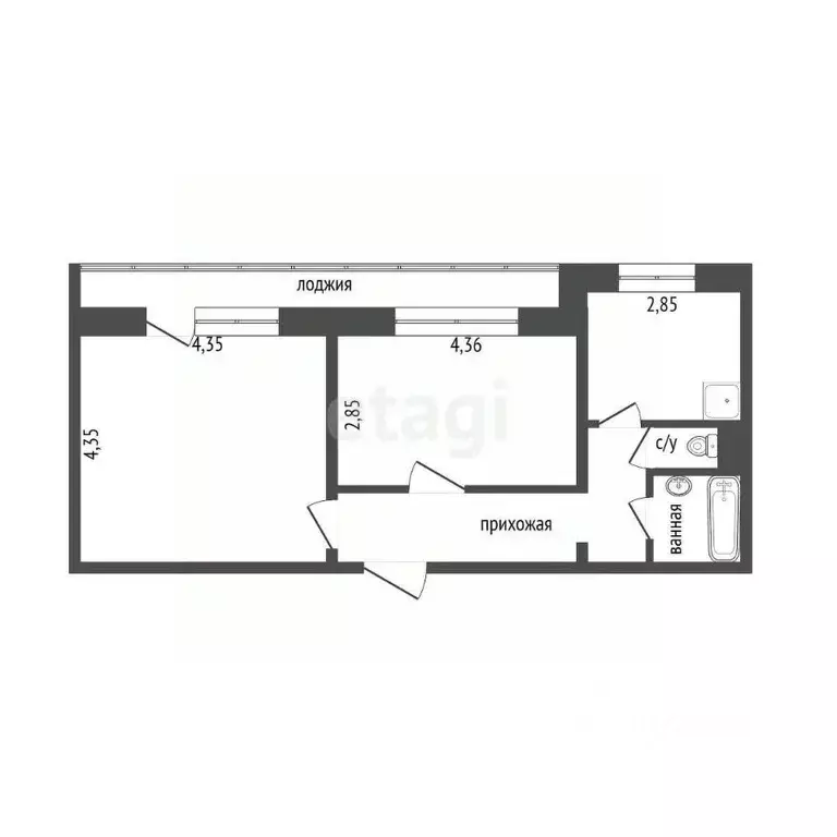 2-к кв. Красноярский край, Красноярск Судостроительная ул., 58 (53.4 ... - Фото 2