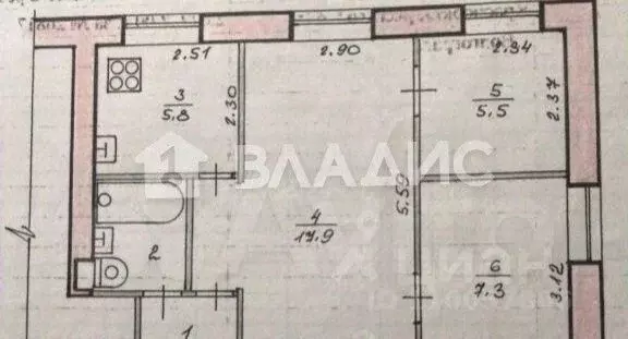 3-к кв. Волгоградская область, Волгоград ул. Таращанцев, 4 (41.0 м) - Фото 2