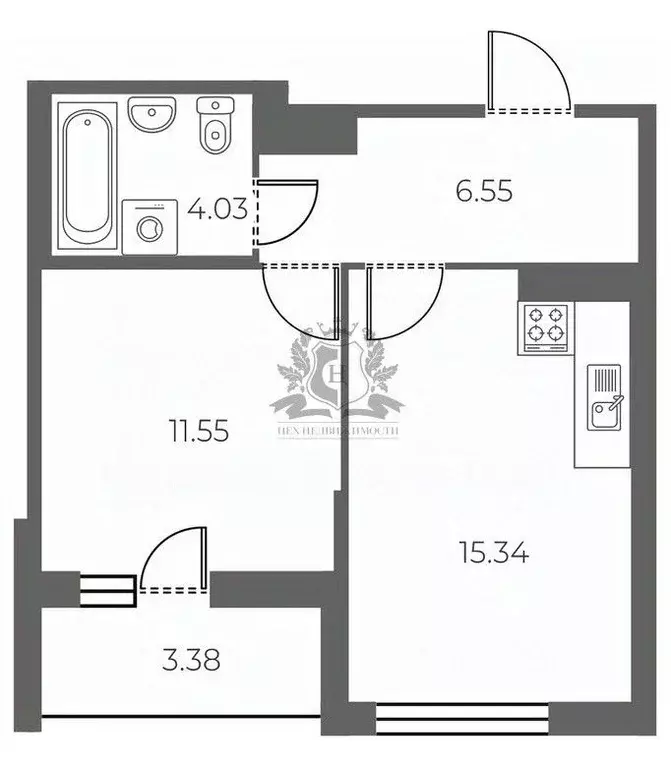 2-к кв. Санкт-Петербург ш. Суздальское, 8 (39.16 м) - Фото 2