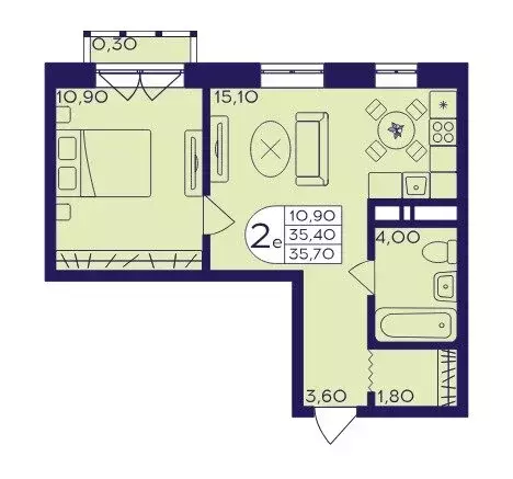 1-комнатная квартира: Балашиха, микрорайон Железнодорожный, микрорайон ... - Фото 0