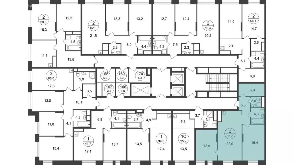 2-комнатная квартира: Московский, улица Никитина, 3к3 (66.4 м) - Фото 2