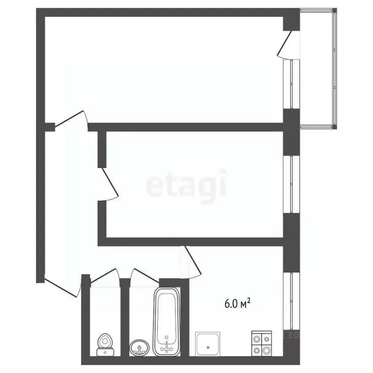 2-к кв. Ярославская область, Рыбинск ул. Рокоссовского, 4А (47.0 м) - Фото 2