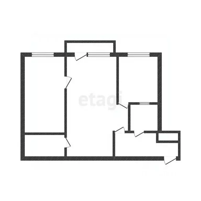 2-к кв. Белгородская область, Вейделевка рп ул. Первомайская, 3 (43.5 ... - Фото 1