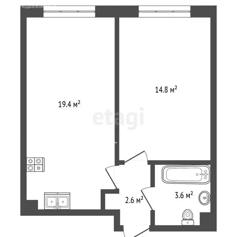 1-комнатная квартира: Москва, улица Красного Маяка, 26 (40.4 м) - Фото 0