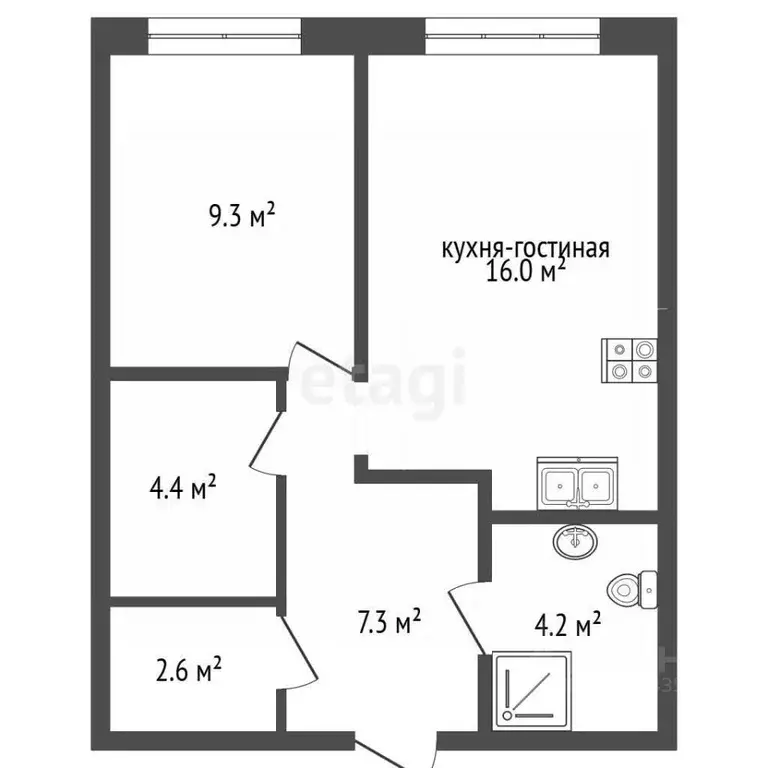 2-к кв. Москва проезд Серебрякова, 11к1 (43.8 м) - Фото 2