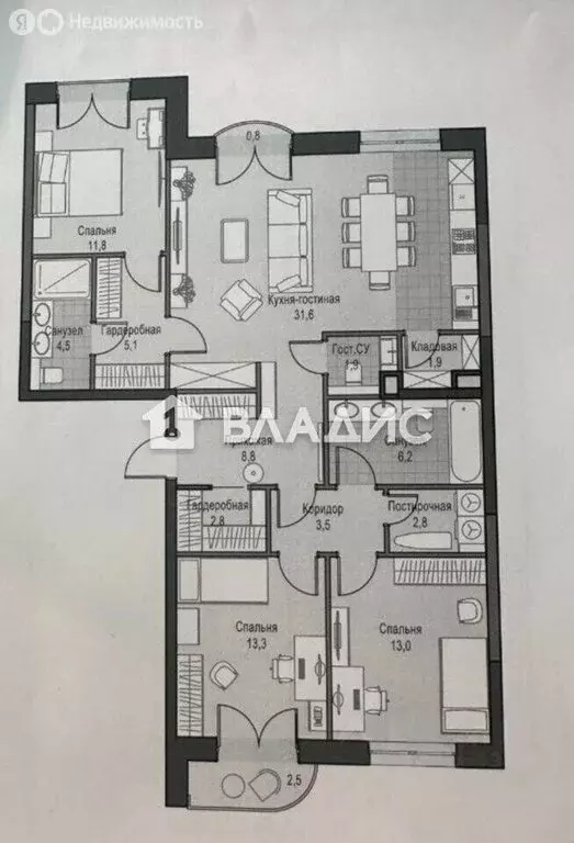 3-комнатная квартира: Москва, улица Академика Королёва, 21 (109.6 м) - Фото 1