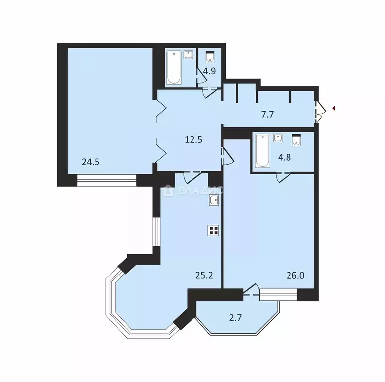 2-к кв. Москва ул. Архитектора Власова, 6 (105.6 м) - Фото 1