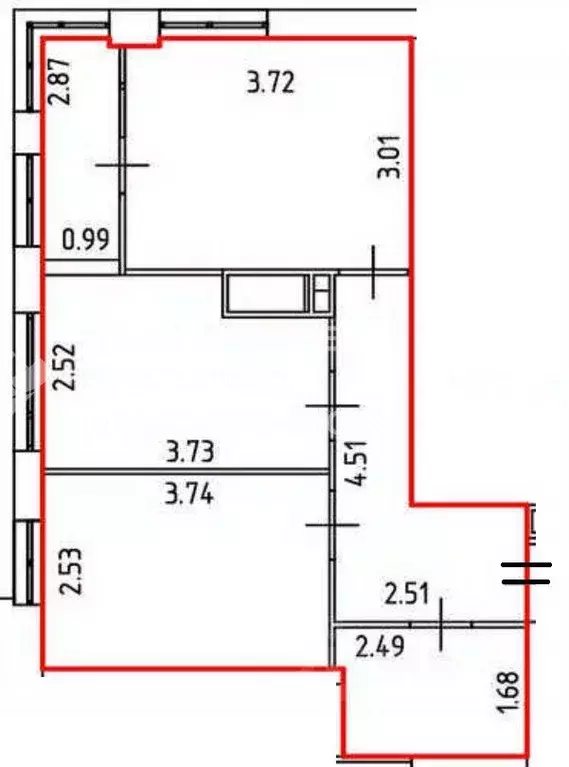 2-к кв. Рязанская область, Рязань Олимпийский городок мкр, 4 (43.0 м) - Фото 2