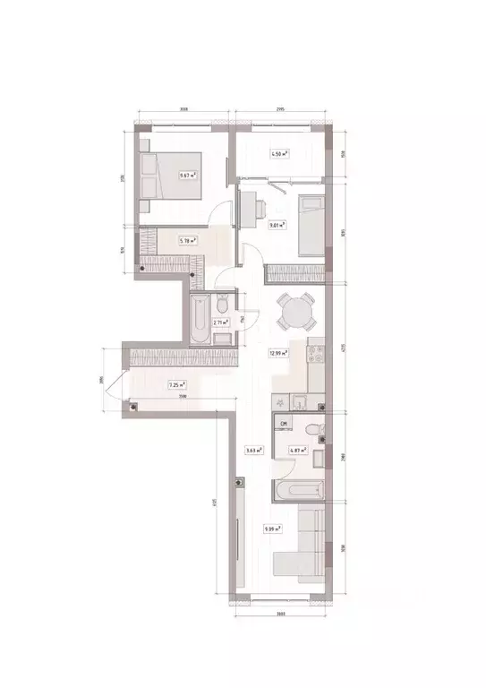 3-к кв. Кемеровская область, Кемерово Уютный Квартал жилой комплекс ... - Фото 0