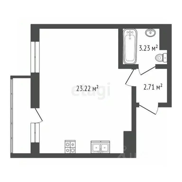 1-к кв. Ярославская область, Ярославль ул. Брагинская, 18к3 (30.0 м) - Фото 1