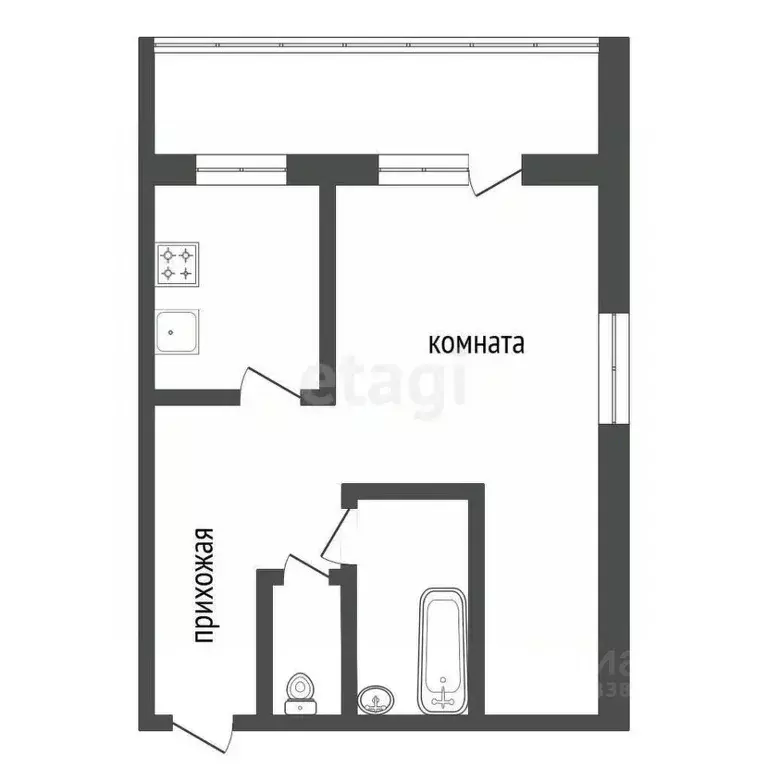 1-к кв. Красноярский край, Красноярск ул. Энергетиков, 24 (35.1 м) - Фото 2