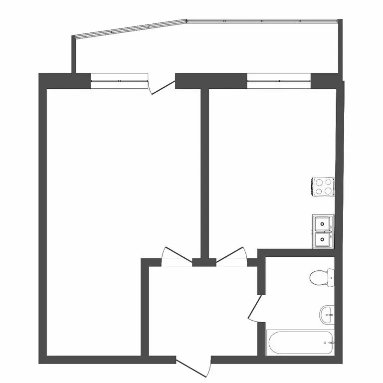 1-комнатная квартира: Тюмень, Мельничная улица, 83 (41 м) - Фото 1