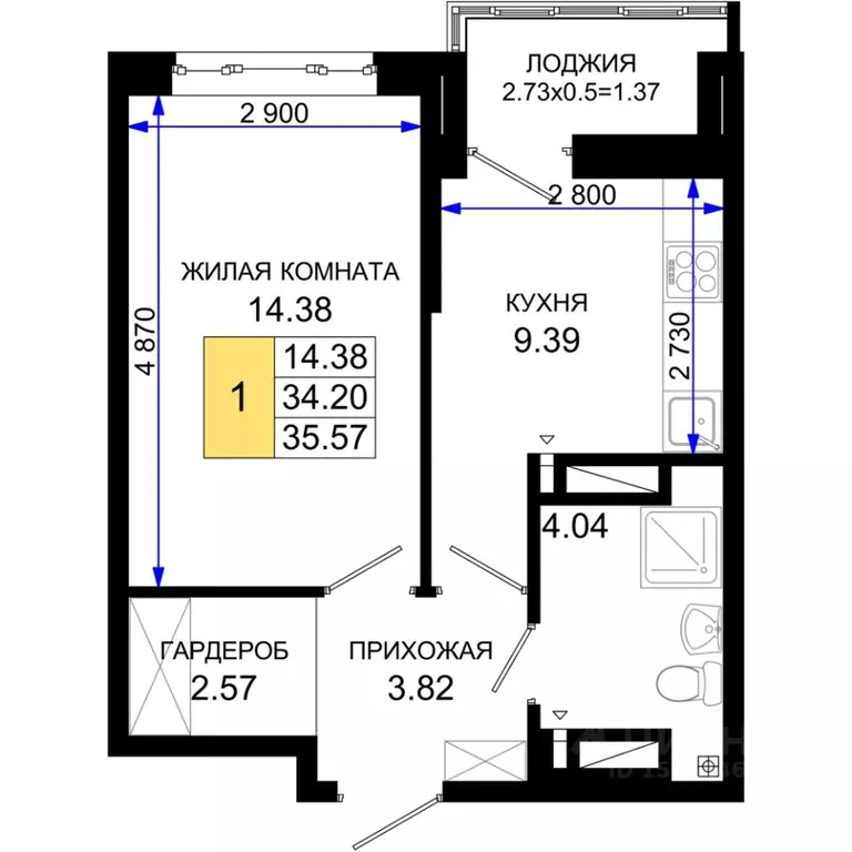 1-к кв. Ростовская область, Ростов-на-Дону Элеваторный пер., 6/2с ... - Фото 0