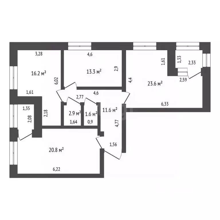 3-к кв. Саха (Якутия), Алдан ул. Кузнецова, 26/2 (90.0 м) - Фото 2