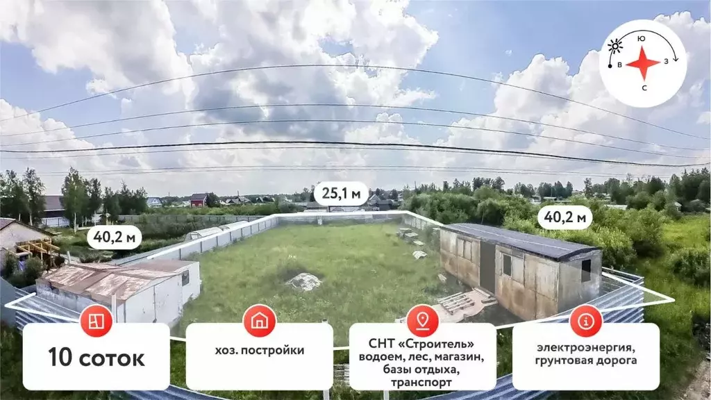 Участок в Тюменская область, Нижнетавдинский муниципальный округ, ... - Фото 1