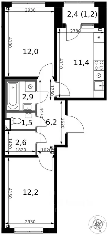 2-к кв. Московская область, Химки Клязьма-Старбеево мкр, Международный ... - Фото 1