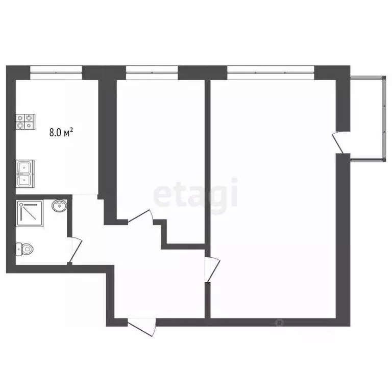 2-к кв. Вологодская область, Вологда ул. Мира, 96 (44.0 м) - Фото 0
