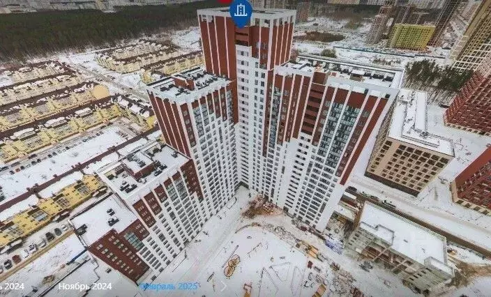 Студия Свердловская область, Екатеринбург ул. Очеретина, 1 (27.2 м) - Фото 1