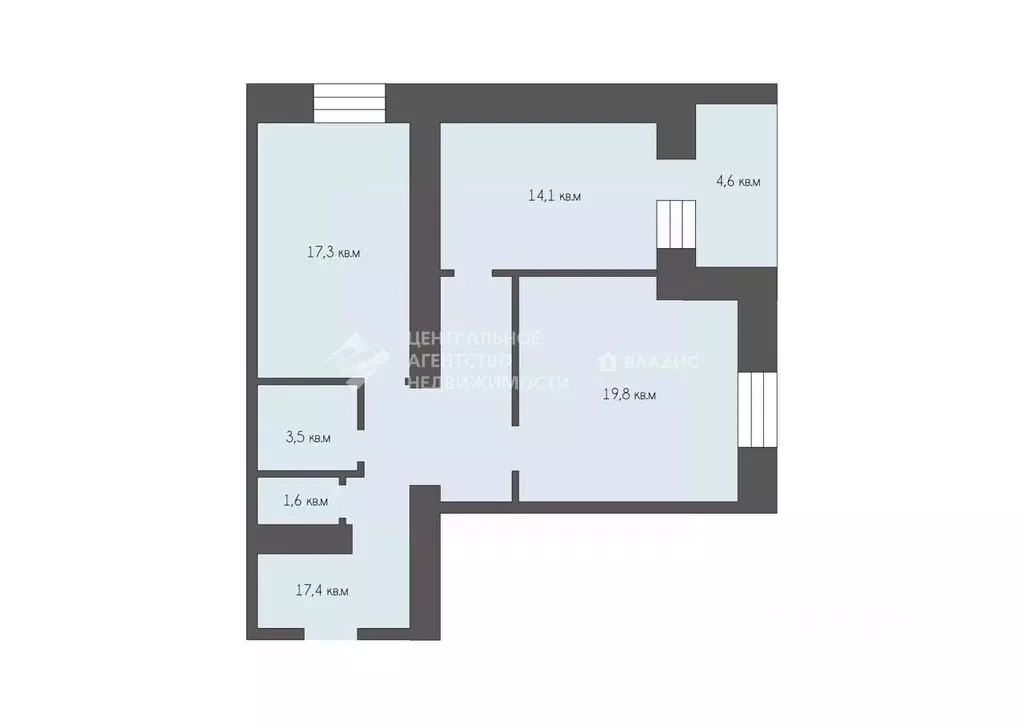 2-к кв. Рязанская область, Рязань Вокзальная ул., 51А (73.7 м) - Фото 2