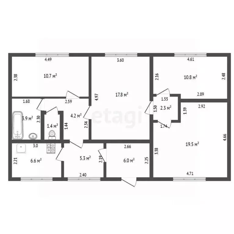 Дом в Ямало-Ненецкий АО, Новый Уренгой Энергетик мкр,  (83 м) - Фото 2